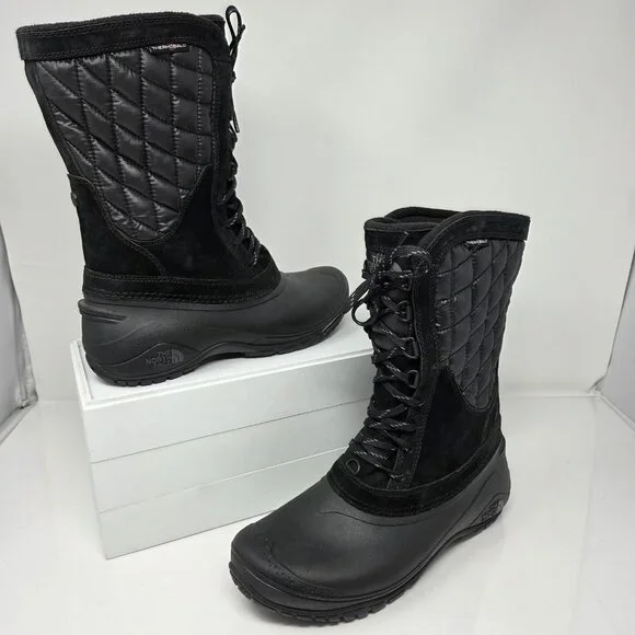 NORTH FACE Womens 9 Boots Snow Winter Thermoball Utility Mid Insulated Lace-Up - Picture 1 of 12